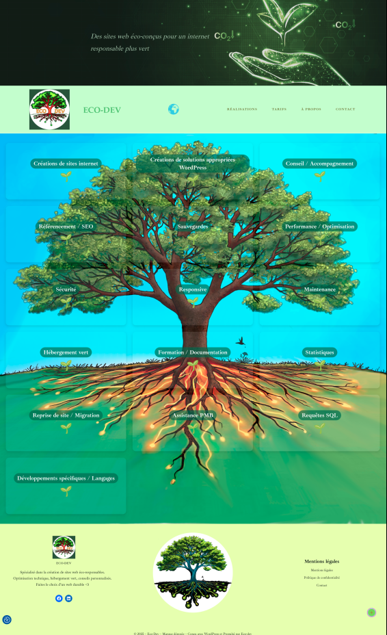 Eco-dev - Page d'accueil