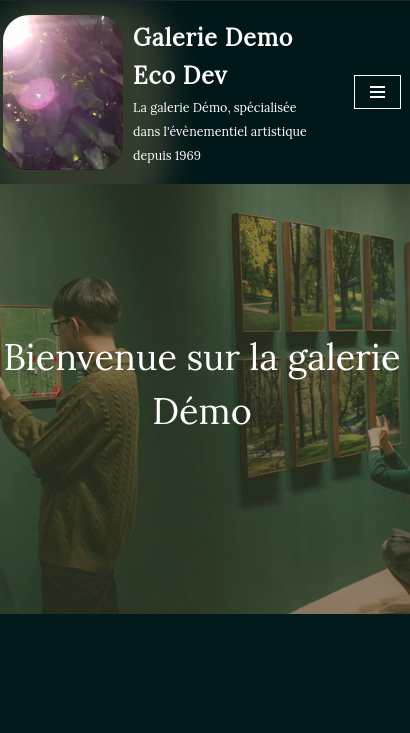 La galerie Démo - Version mobile