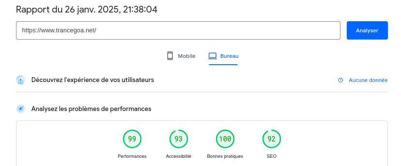 Analyse PageSpeed